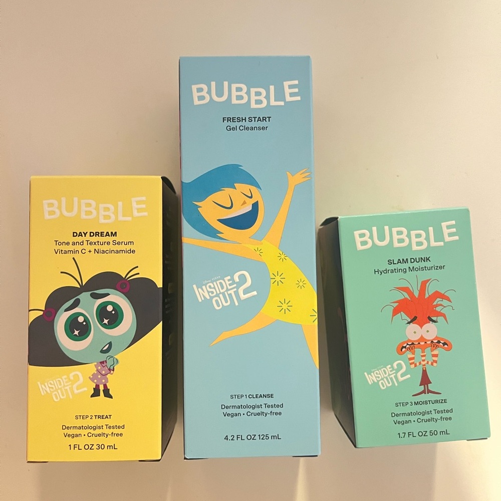 Inside out bubble skincare set
